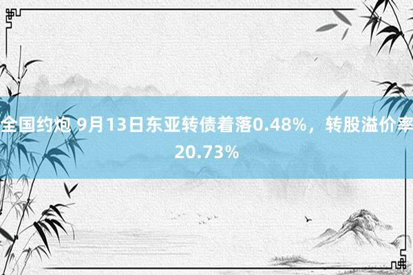 全国约炮 9月13日东亚转债着落0.48%，转股溢价率20.73%
