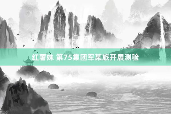 红薯妹 第75集团军某旅开展测验