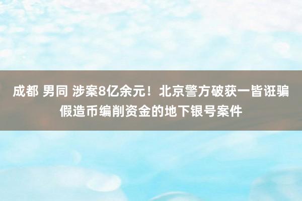 成都 男同 涉案8亿余元！北京警方破获一皆诳骗假造币编削资金的地下银号案件