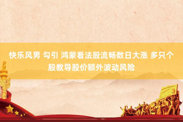 快乐风男 勾引 鸿蒙看法股流畅数日大涨 多只个股教导股价额外波动风险