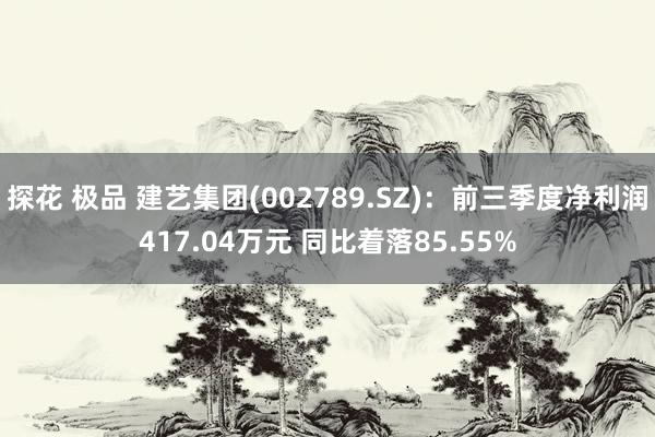 探花 极品 建艺集团(002789.SZ)：前三季度净利润417.04万元 同比着落85.55%