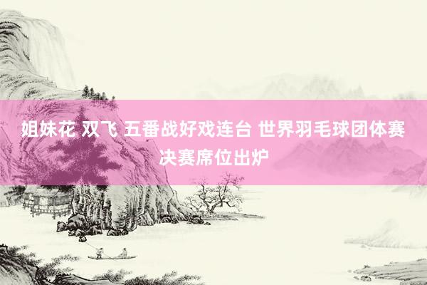 姐妹花 双飞 五番战好戏连台 世界羽毛球团体赛决赛席位出炉