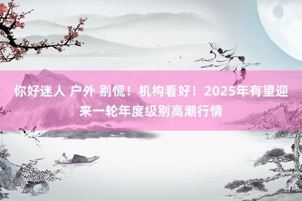 你好迷人 户外 别慌！机构看好！2025年有望迎来一轮年度级别高潮行情