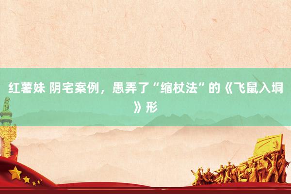 红薯妹 阴宅案例，愚弄了“缩杖法”的《飞鼠入垌》形