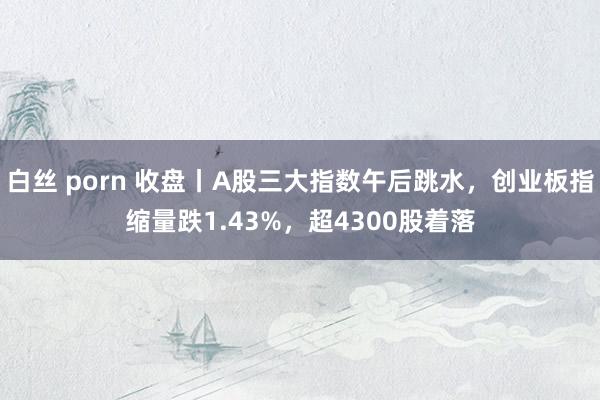 白丝 porn 收盘丨A股三大指数午后跳水，创业板指缩量跌1.43%，超4300股着落