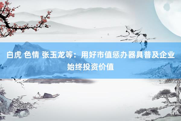 白虎 色情 张玉龙等：用好市值惩办器具普及企业始终投资价值
