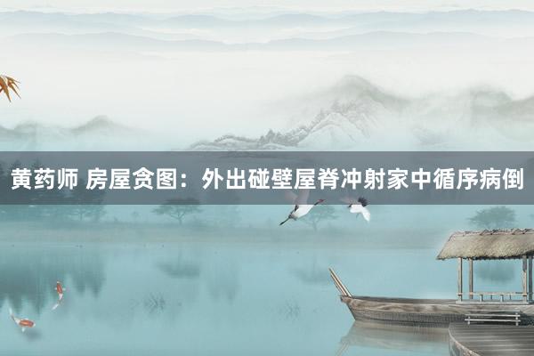 黄药师 房屋贪图：外出碰壁屋脊冲射家中循序病倒