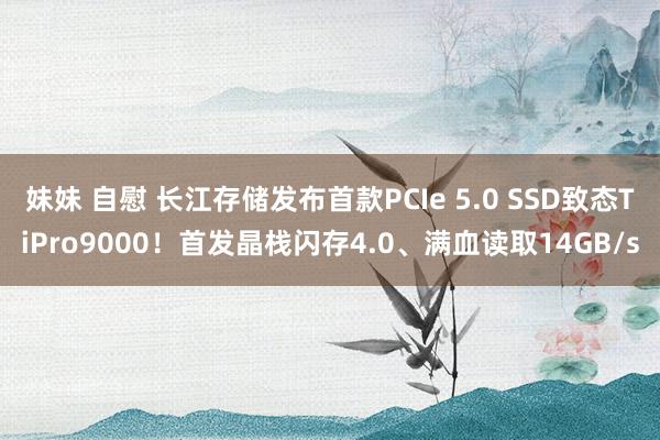 妹妹 自慰 长江存储发布首款PCIe 5.0 SSD致态TiPro9000！首发晶栈闪存4.0、满血读取14GB/s