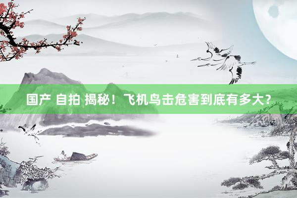 国产 自拍 揭秘！飞机鸟击危害到底有多大？