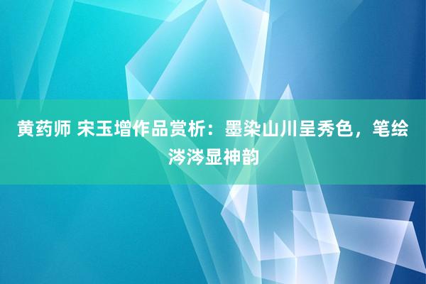黄药师 宋玉增作品赏析：墨染山川呈秀色，笔绘涔涔显神韵