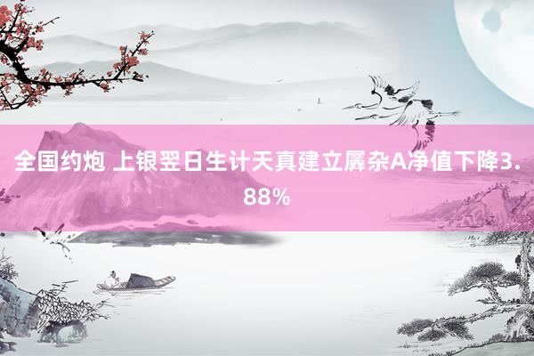 全国约炮 上银翌日生计天真建立羼杂A净值下降3.88%