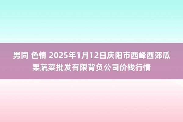 男同 色情 2025年1月12日庆阳市西峰西郊瓜果蔬菜批发有限背负公司价钱行情