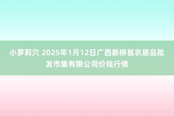 小萝莉穴 2025年1月12日广西新柳邕农居品批发市集有限公司价钱行情
