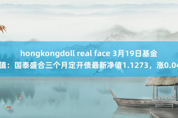 hongkongdoll real face 3月19日基金净值：国泰盛合三个月定开债最新净值1.1273，涨0.04%