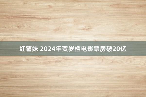 红薯妹 2024年贺岁档电影票房破20亿