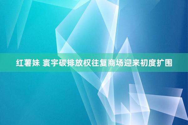 红薯妹 寰宇碳排放权往复商场迎来初度扩围
