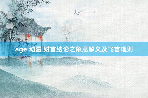 age 动漫 财官结论之象意解义及飞宫理则