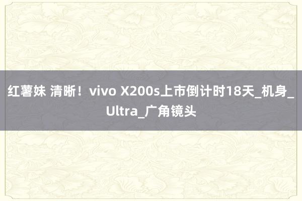 红薯妹 清晰！vivo X200s上市倒计时18天_机身_Ultra_广角镜头