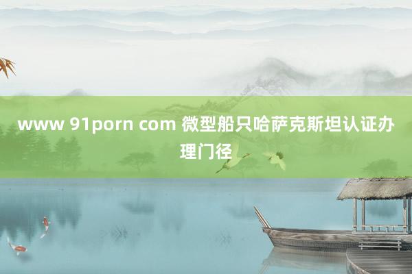 www 91porn com 微型船只哈萨克斯坦认证办理门径