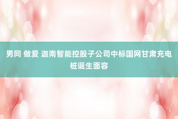 男同 做爱 迦南智能控股子公司中标国网甘肃充电桩诞生面容