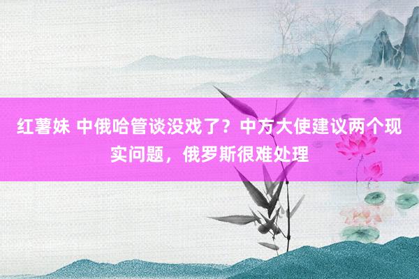 红薯妹 中俄哈管谈没戏了？中方大使建议两个现实问题，俄罗斯很难处理